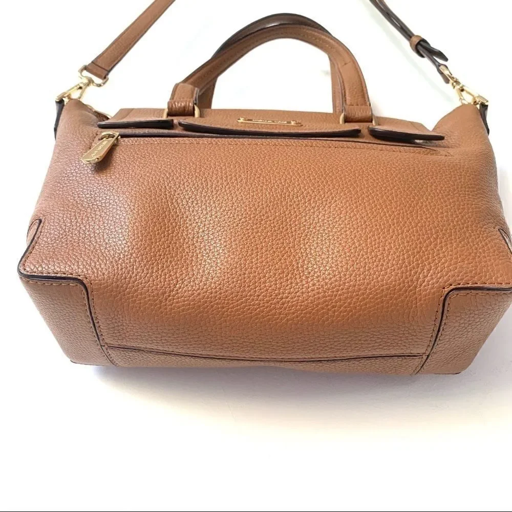 MICHAEL KORS MACKENZIE LEATHER SATCHEL ACORN